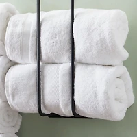 Porte-serviettes en métal Cody, Noir (Paquet de 2)