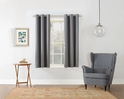 MAINSTAYS Textured Thermal-Lined Grommet Curtain Panel, 1 Total Blackout Panel
