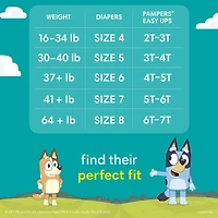 Sous-vêtements d’entraînement Pampers Easy Ups, taille 7 (6T/7T) garçons 40CT