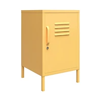 Novogratz Cache Table d'appoint de salon en métal style casier Jaune