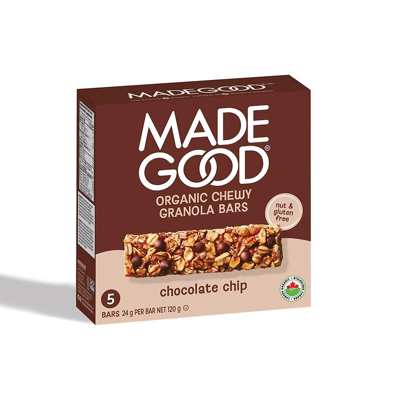 MadeGood Barres Granola Pépites de Chocolat 5 Barres