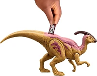 Jurassic World Wild Roar Parasaurolophus Dinosaur Action Figure Toy, Glow Effect Lights & Sounds