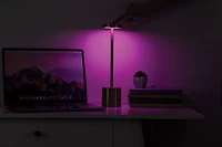 Merkury Innovations 10.5" Metal Muticolor LED Touch Lamp Gold, Metal LED Touch Lamp Gold