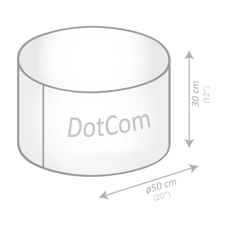 Pouf ottoman Dotcom Modo Tap de Sitting Point en blanc