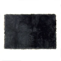 Home Decor Inc Mainstays Kids Faux Fur Rug, Black – 30" x 45", Soft Faux Fur Area Rug