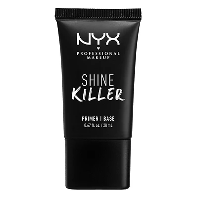 Nyx Professional Makeup, Base de teint Shine Killer, Éliminateur de sébum, Infusé de charbon, Fini mat, Tenue 12hres, 20 ml Base matifiante