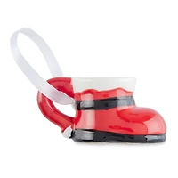Mr. Christmas Ornement de tasse de botte en céramique nostalgique de 1,5 po, rouge