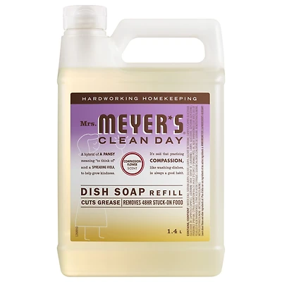 Recharge pour vaisselle Mrs. Meyer’s Clean Day Fleur de Compassion 1,4 L