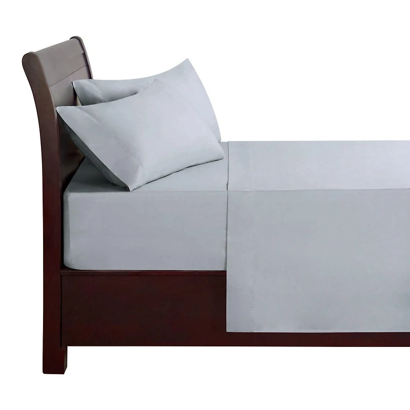 Ensemble de draps 100 % coton à contexture de 400 fils hometrends, satin de coton Taille : 1 place - Très grand