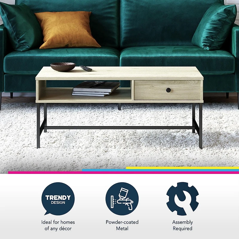 Table basse Tamlin, naturel