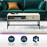 Table basse Tamlin, naturel