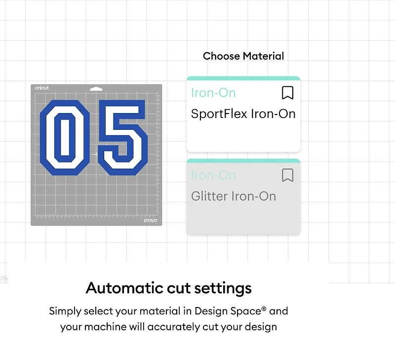 Cricut Thermocollant SportFlex, Blanc