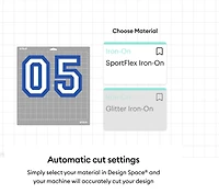 Cricut Thermocollant SportFlex, Blanc