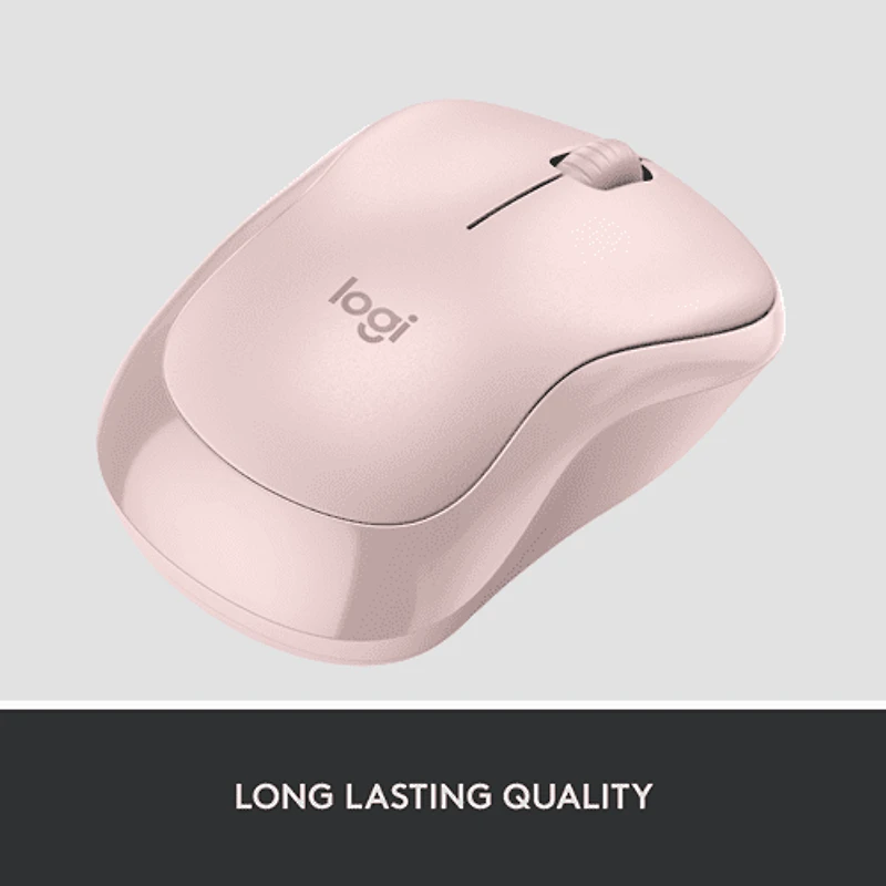 Logitech Silent Souris Sans Fil Ambidextre avec Récepteur USB Rose