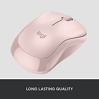 Logitech Silent Souris Sans Fil Ambidextre avec Récepteur USB Rose