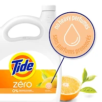 Tide Zero Liquid Laundry Detergent, Soft Citrus Scent, CleanScent Technology, 3.1L