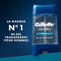 Antisudorifique et désodorisant Gillette pour hommes, gel transparent, Vague fraîche 108 g