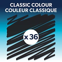 Marqueurs Effaçables à Sec Quartet DryGuard Avec Gomme, Pointe Biseautée, Encre Noire, Paquet De 36