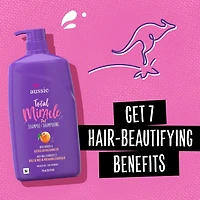 Aussie Total Miracle with Apricot & Macadamia Oil, Paraben Free Shampoo, 778 mL