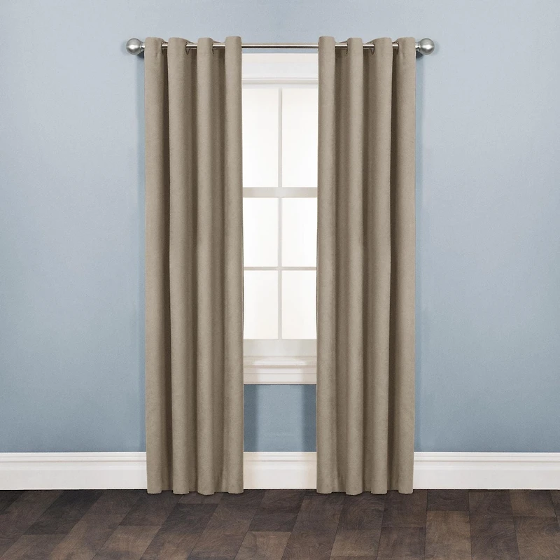 Mainstays Faux Suede Drapery Grommet Window Panel, 1 Panel