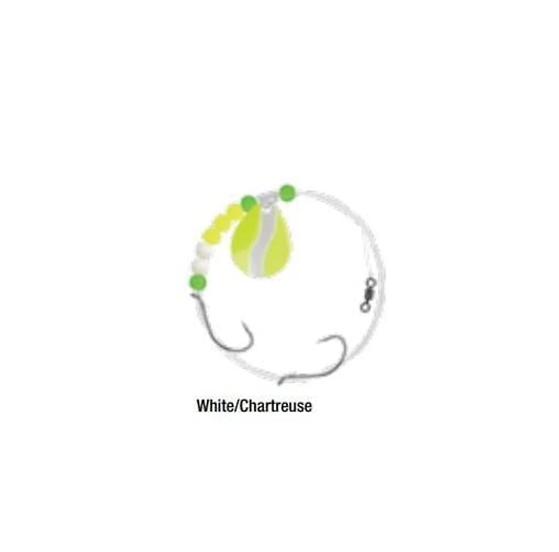 Matzuo MZ-CR4-60-X Bas de ligne pour doré blanc/chartreuse, SZ 4 Bas de ligne pour doré blanc/c