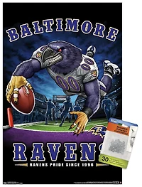 NFL Baltimore Ravens - End Zone 17 Wall Poster, 14.725" x 22.375"