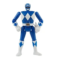 Power Rangers Retro-Morphin, figurine articulée Ranger bleu, Billy, tête basculante, inspirée des Mighty Morphin classiques, dès 4 ans