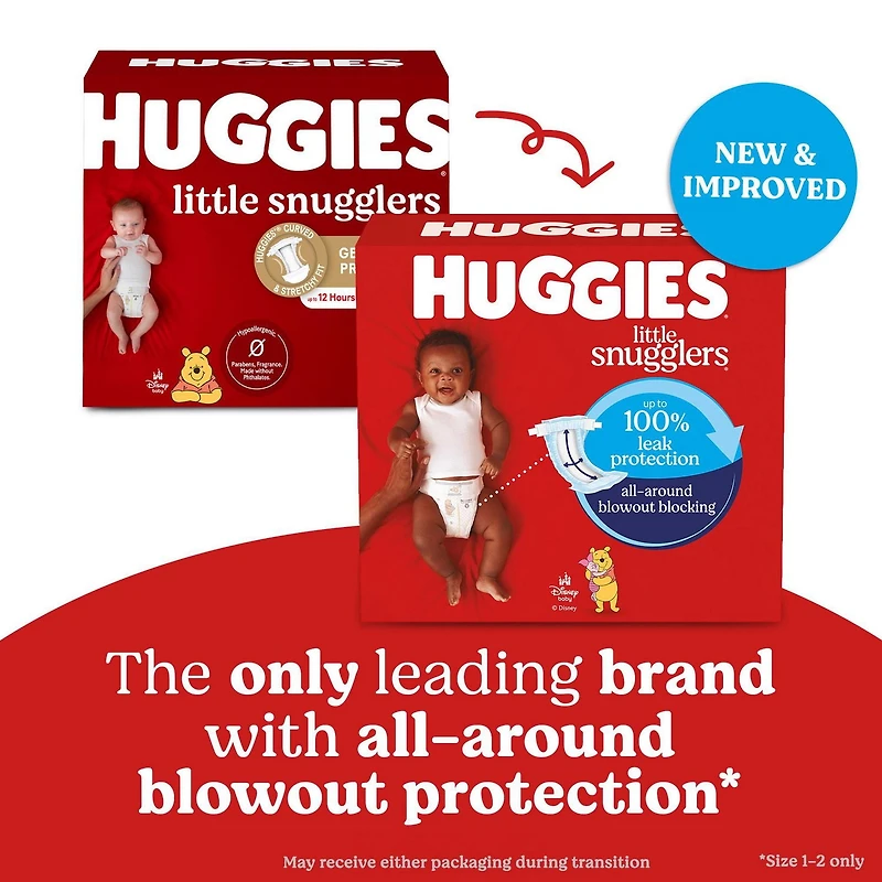 Huggies Little Snugglers Baby Diapers, Mega Colossal Pack, Size NB-5, Count 144-104, Sizes: N-5 | 144-104 Count