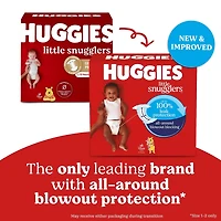 Huggies Little Snugglers Baby Diapers, Mega Colossal Pack, Size NB-5, Count 144-104, Sizes: N-5 | 144-104 Count