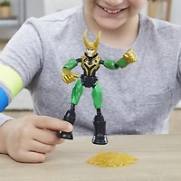 Marvel Avengers Bend and Flex Thor Vs. Loki Action Figure Toys, 6-Inch Flexible Figures, Includes 2 Accessories, Ages 4 And Up