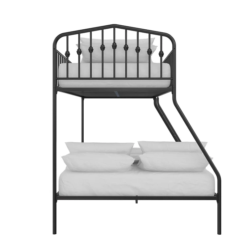 Lits superposés en métal Bushwick de Novogratz, une place/deux places, noir
