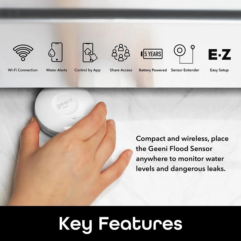Merkury Innovations Smart Wi-Fi Flood Sensor
