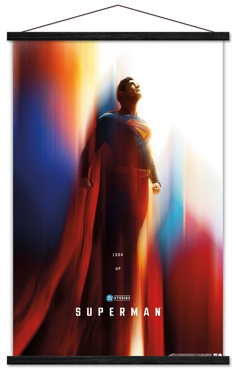DC Studios Superman (2025) - Superman Teaser One Sheet Wall Poster with Magnetic Frame, 22.375" x 34"