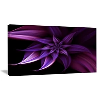 Tableau sur toile imprimée florale numérique Design Art Paysage Fleur fractale mauve