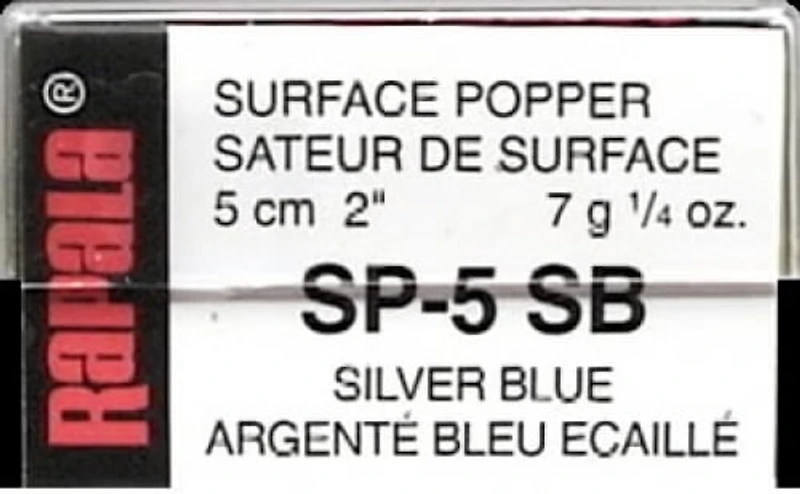 Poisson nageur Rapala Skitter Pop 2", Argent Bleu