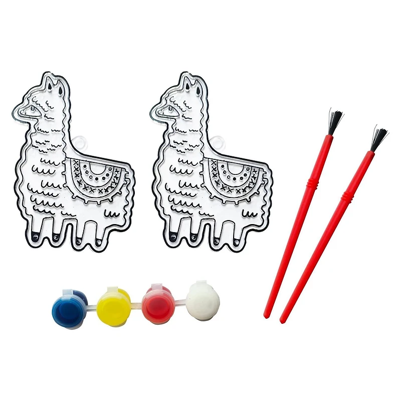 Façons de célébrer suncatcher kit de peinture en forme d'alpaga suncatcher pour la décoration de fenêtre