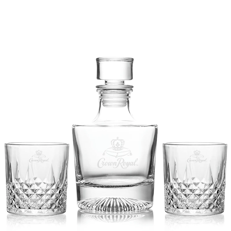 Coffret Carafe à Whisky Crown Royal Avec 2 Verres