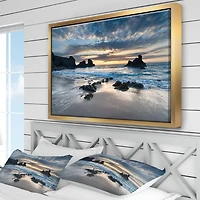 Designart Beautiful Porthcothan Bay FLOAT FRAME WALL ART