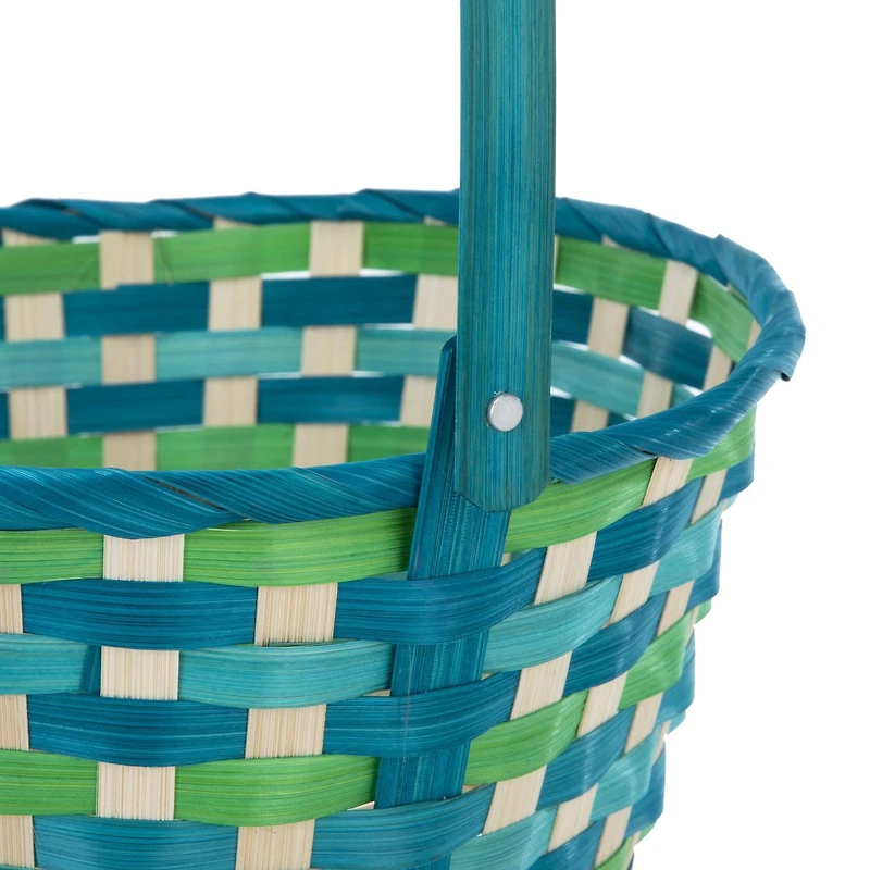 Way To Celebrate Bamboo Basket Blue