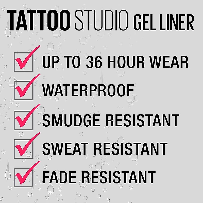 Maybelline New York Tattoo Studio® Eye Liner, 8 long lasting shades