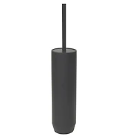 hometrends Black Toilet Brush and Holder,1 toilet bowl brush with metal handle and sandstone holder for bathroom use