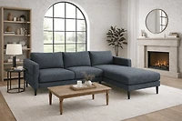 K-Living modern Fabric Sectional in Grey