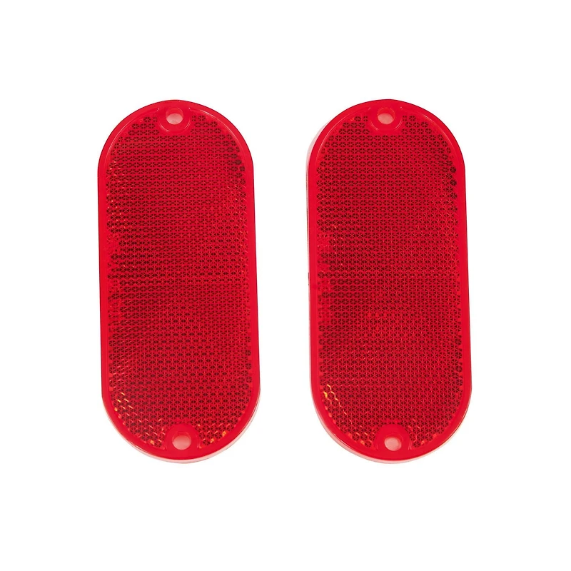 Quick Mount Oblong Reflector 2 Pk Red