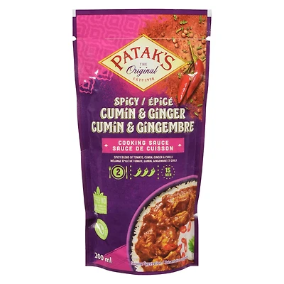 Patak's Sauce Épicée au Cumin & au Gingembre pour Deux