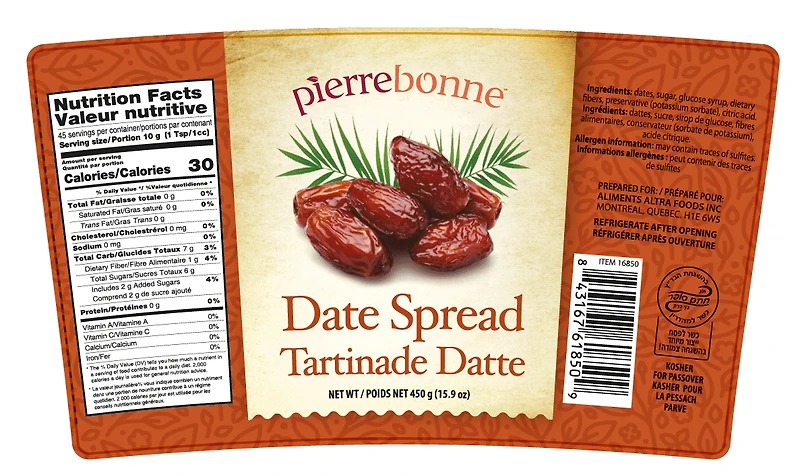 Pierre Bonne Date de propagation KPY 450g Date de propagation KPY
