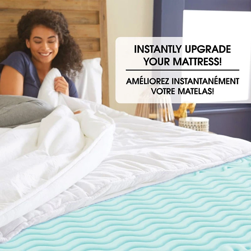 Surmatelas Dream Serenity® en mousse à mémoire de forme zonée AcuRelief de 5 cm (2 po) - D