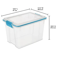 Boîte étanche transparent moyenne de 19 litres 19 litres
