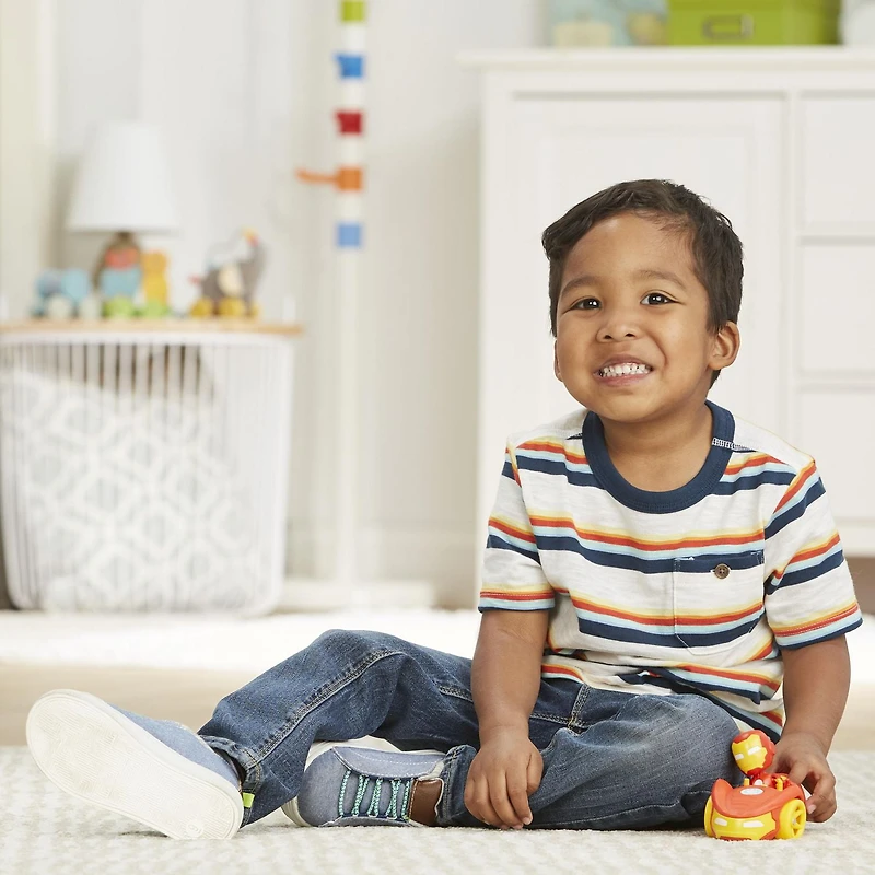 Marvel Spidey and His Amazing Friends Iron Man Action Figure and Iron Racer Vehicle, Iron Man Toy for Kids Ages 3 and Up