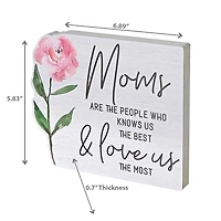 Wood Block Decor Moms Love Us