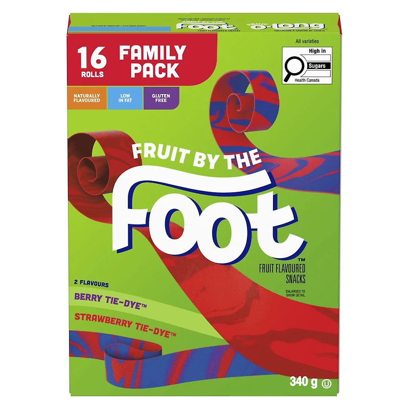 Betty Crocker™ Fruit by the Foot™ 2 Flavours  Strawberry Tie-Dye™ / Berry Tie-Dye™, 340 g